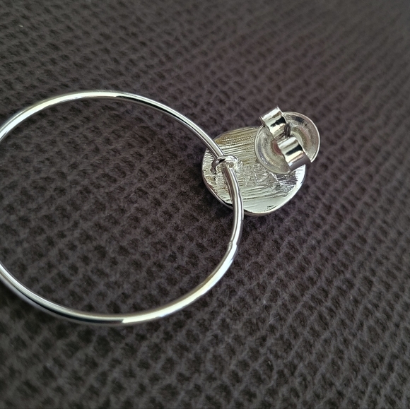 Robert Lee Morris Turquoise🩵 Cabochon Gypsy Hoop Earrings - Picture 8 of 16